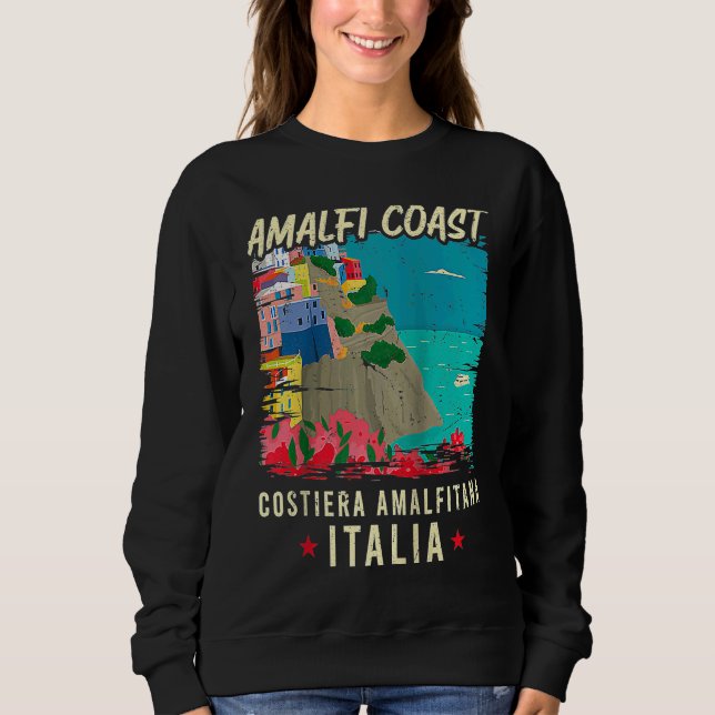 Amalfi Coast Costiera Amalfitana Italia Italy Vaca T Shirt (Framsida)