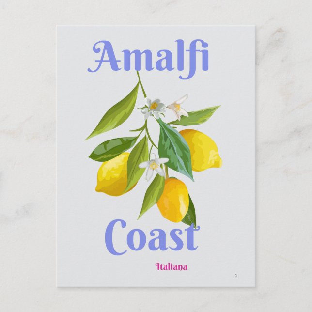 Amalfi coast helg vykort (Framsida)