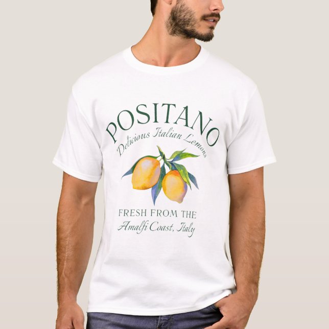  Amalfi Coast Italian Lemons Italian Town T Shirt (Framsida)