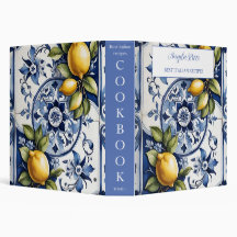 Amalfi Coast Italiana Blue Tiles Lemon Cookbook