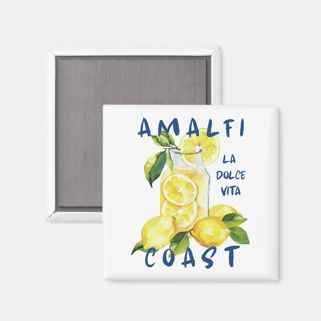 Amalfi Coast La Dolce Vita – Italian Limoncello Magnet (Front/Back)