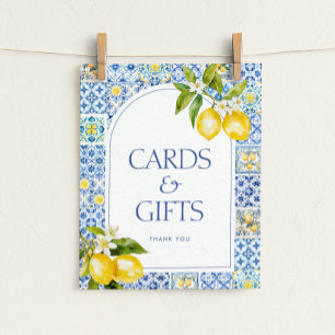 Amalfi Coast Lemon Baby Shower-kort & present-skyl Poster