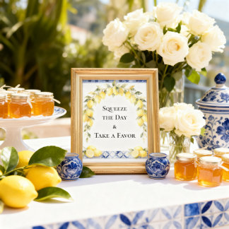 Amalfi Coast Lemon Baby Shower Ta en förmån Poster