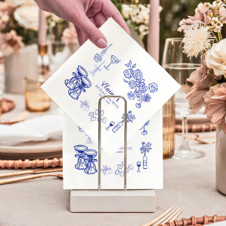 Amalfi Coast Lemon Bridal Shower Cocktail Napkins Pappersservett