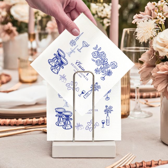 Amalfi Coast Lemon Bridal Shower Cocktail Napkins  Pappersservett (Skapare uppladdad)