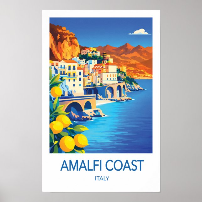 Amalfi Coast Travel Poster (Framsidan)