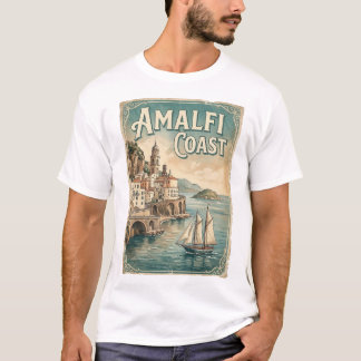 Amalfi Coast Vintage T-Shirt – Italy Travel Poster