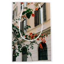 Amalfi Cream Bougainvillea Watercolor Presentväska