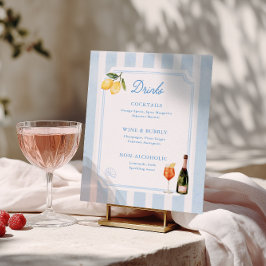 Amalfi Dolce Vita Italien Bröllopsdrycker Poster