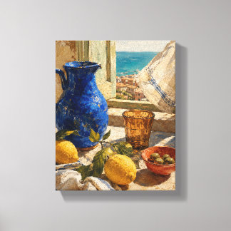 Amalfi Eftermiddag – Medelhavsstilleben Canvastryck