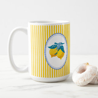 Amalfi gula citron Medelhavsstil Kaffemugg