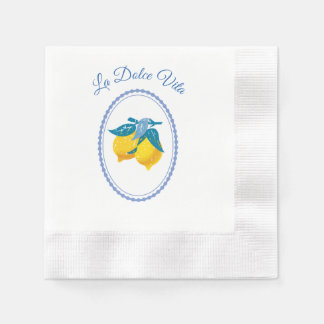 Amalfi gula citron Medelhavsstil Pappersservett