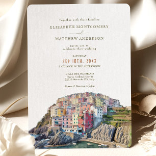 Amalfi Italien Destination Brölloksinbjudan till A Inbjudningar