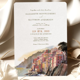 Amalfi Italien Destination Brölloksinbjudan till A Inbjudningar