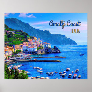 Amalfi-Italien Europa Modern fotoresa Poster