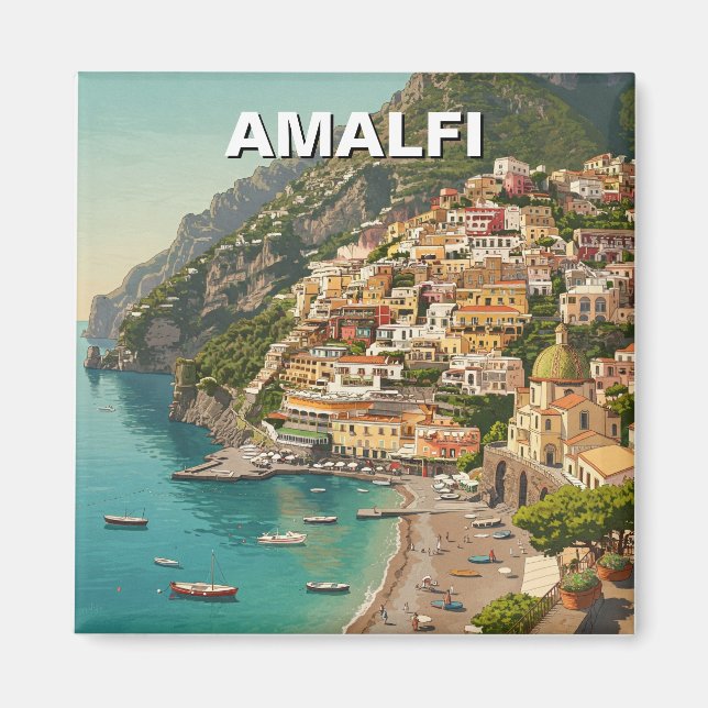Amalfi-Italien Magnet (Framsidan)
