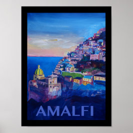 Amalfi Italien Retro Poster