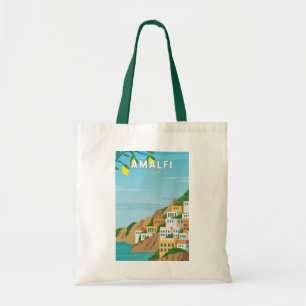 Amalfi Italien Retro Travel Art-Vintage Tygkasse