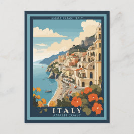 Amalfi Italien Retro Travel Vintage Vykort
