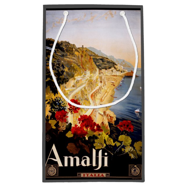 Amalfi Italien Travel Poster Art Graphic (Baksidan)