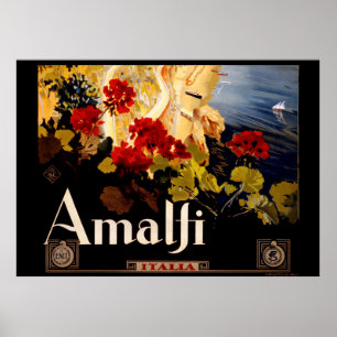 Amalfi Italien Travel Poster Art Graphic