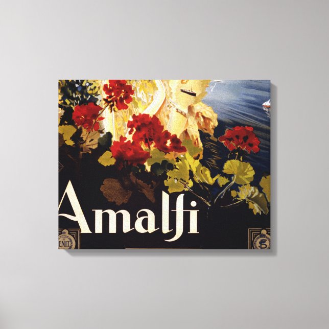 Amalfi Italien Travel Poster Art Graphic Canvastryck (Framsida)