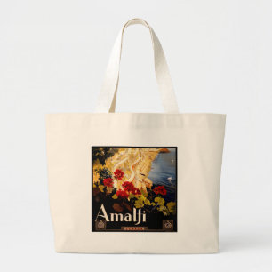 Amalfi Italien Travel Poster Art Graphic Jumbo Tygkasse