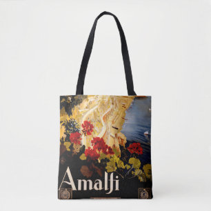 Amalfi Italien Travel Poster Art Graphic Tygkasse