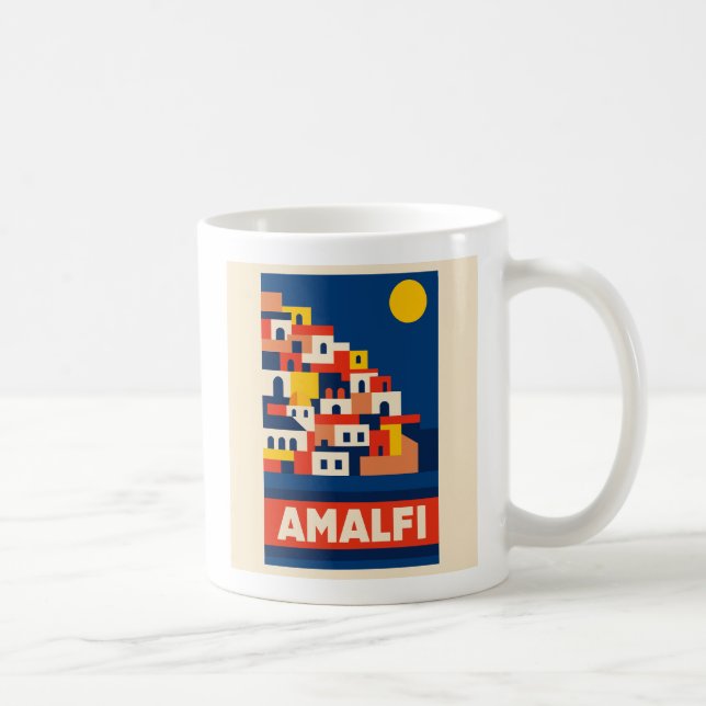 Amalfi Italien Vintage Resa Kaffe Mugg Retro Kust (Höger)