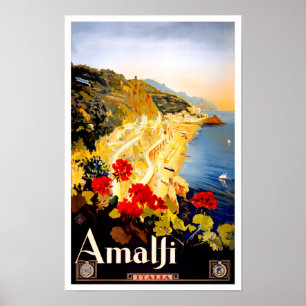 Amalfi Italien vintage resor Poster