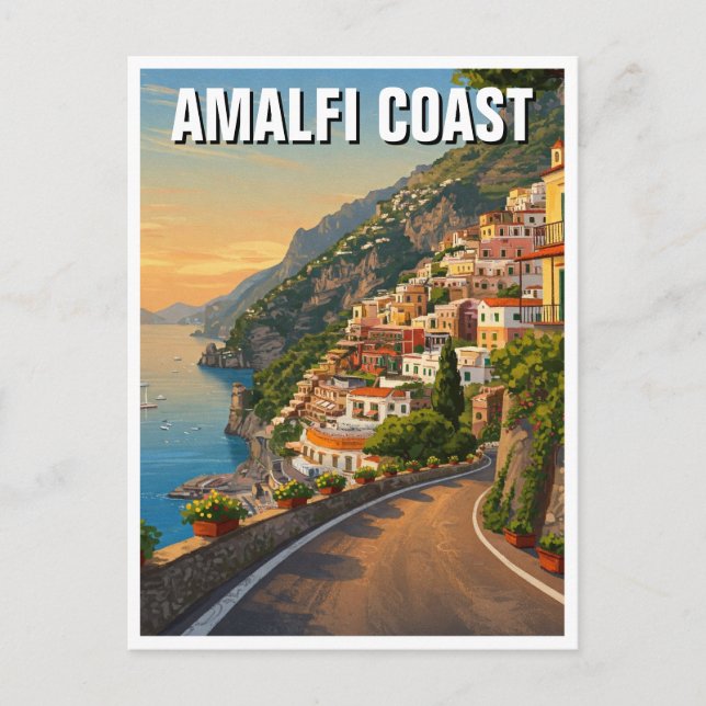 Amalfi-Italien Vykort (Framsida)