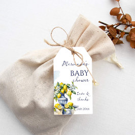 Amalfi (italiensk blått vas citonbabydusch) presentetikett