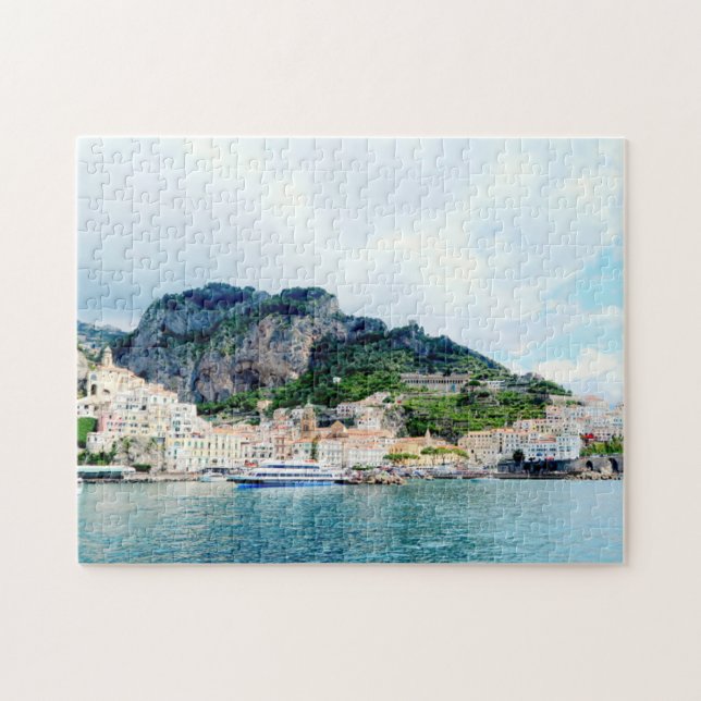 Amalfi, italienska Amalfi-Italien i Kusten Pussel (Horisontell)
