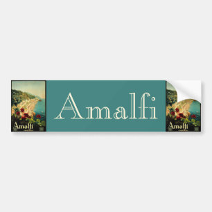 Amalfi Italienska Kusten, Vintage resor Poster Ita Bildekal