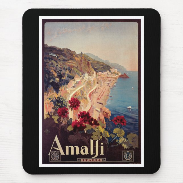 Amalfi italienvintage resoraffisch musmatta (Framsidan)