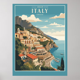 Amalfi Italiska Kusten Poster