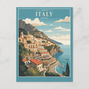 Amalfi Italiska Kusten Vykort