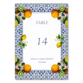 Amalfi-kust citron plattor Italien Personliga namn Bordsnummer