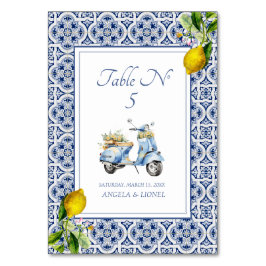 Amalfi-kust citronplattor Italien Personlig Bordsnummer