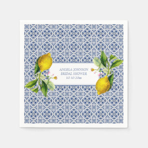 Amalfi-kust citronplattor Italien Personliga namn Pappersservett