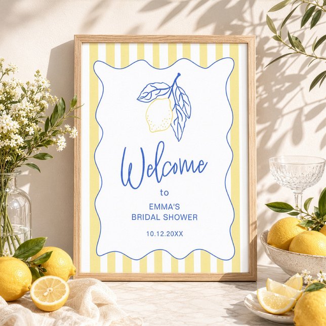 Amalfi-kust Citrus Välkomst Bröllopsfest Poster (Skapare uppladdad)