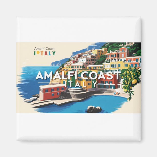 Amalfi Kusten 1 Magnet (Framsidan)