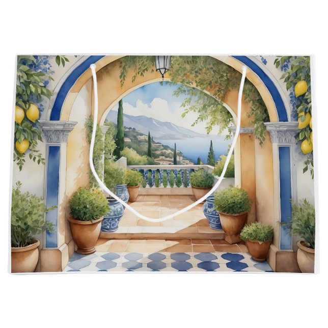 Amalfi Kusten Archway-Medelhavsvy (Framsidan)
