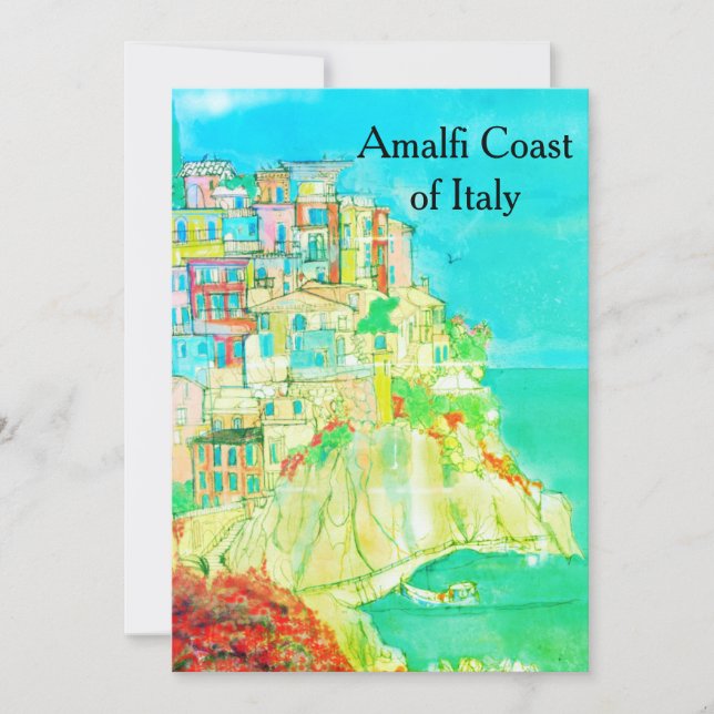 Amalfi Kusten av Italien Postcard av artist (Framsida)