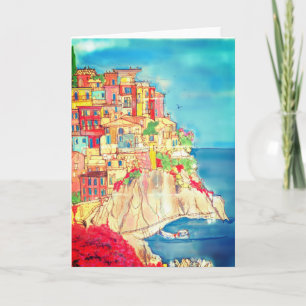 Amalfi kusten av italienhälsningkortet av kort