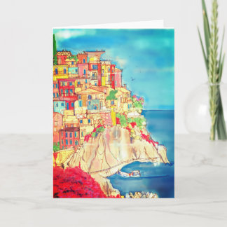 Amalfi kusten av italienhälsningkortet av kort