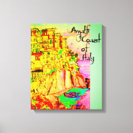 Amalfi Kusten av Italiens Kanvastryck efter konstn