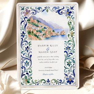 Amalfi Kusten Bröllop Inbjudningar