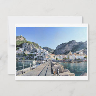 Amalfi Kusten hamn Julkort