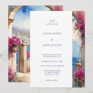 Amalfi Kusten Italien Bougainvillea Italien Inbjudningar